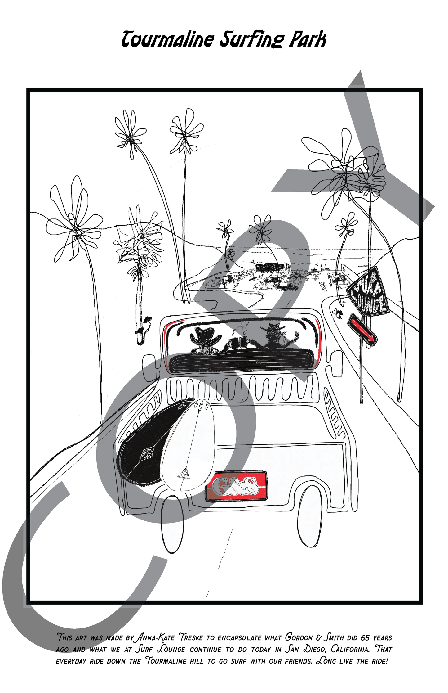 Tourmaline Hill Poster – Surf Lounge x Gordon & Smith