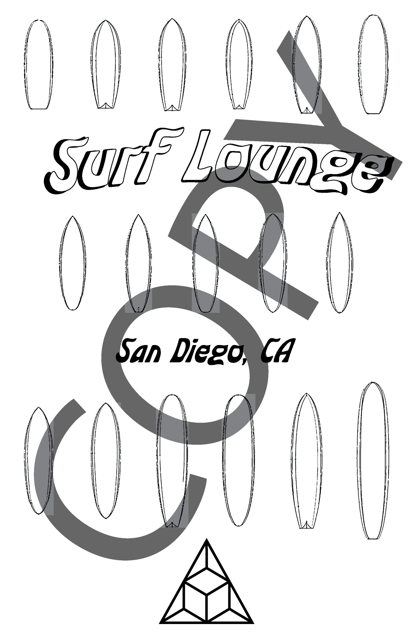 Surf Lounge Outline Catalogue Poster