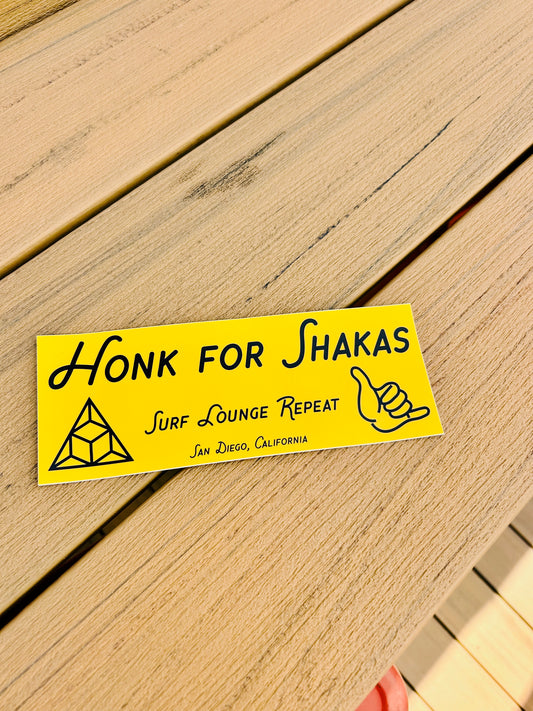 Honk For Shakas Bumper Sticker