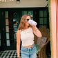 Surf Lounge Ribbed Crop Tank