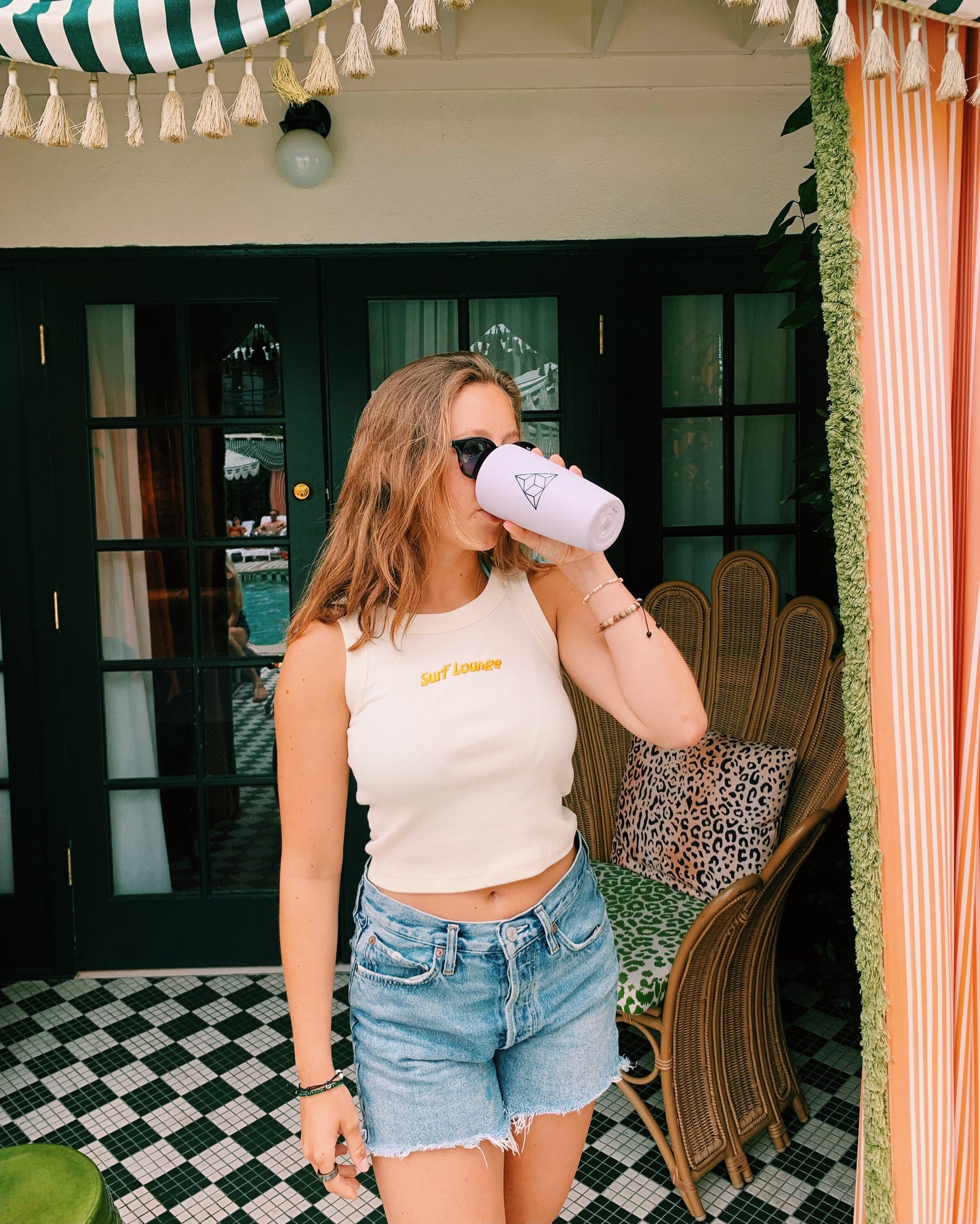 Surf Lounge Ribbed Crop Tank